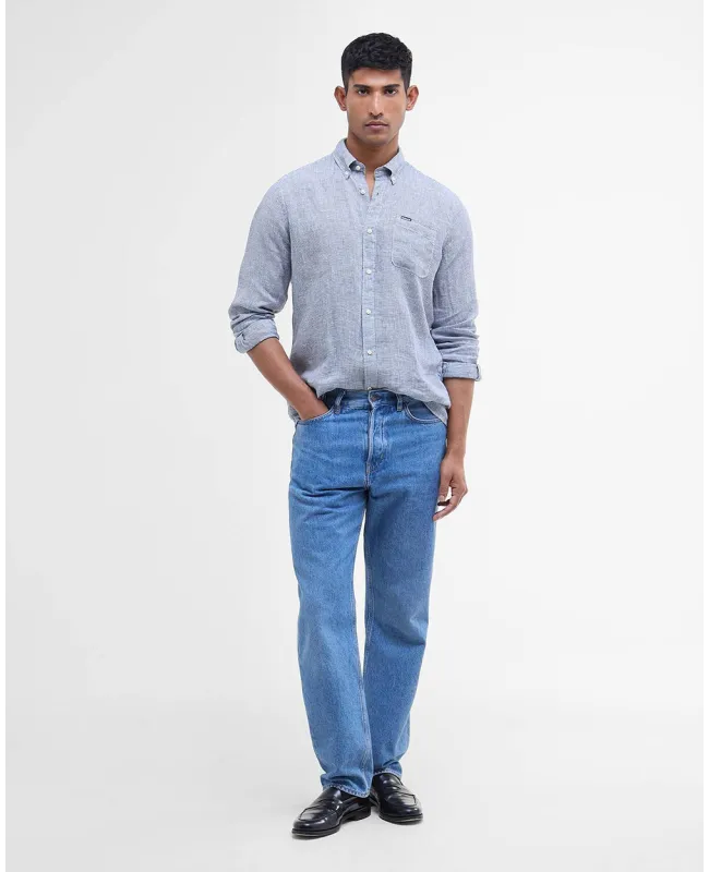 Camisa Barbour Linton Tailored Navy
