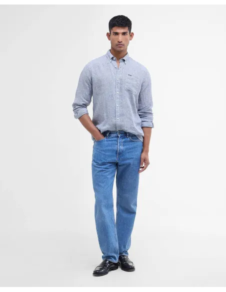 Camisa Barbour Linton Tailored Navy