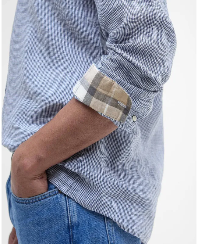 Camisa Barbour Linton Tailored Navy