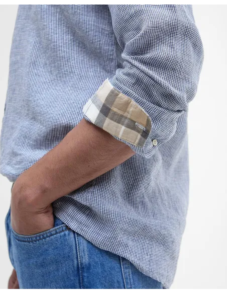 Camisa Barbour Linton Tailored Navy
