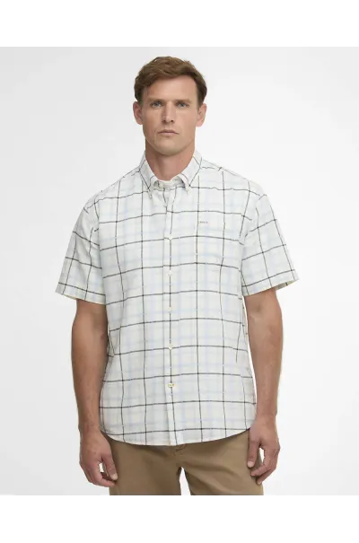 Camisa Barbour Glover Linen Blend Manga Corta