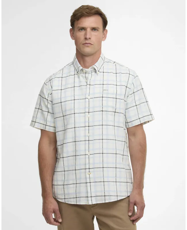 Camisa Barbour Glover Linen Blend Manga Corta