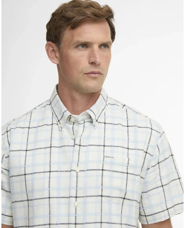 Camisa Barbour Glover Linen Blend Manga Corta