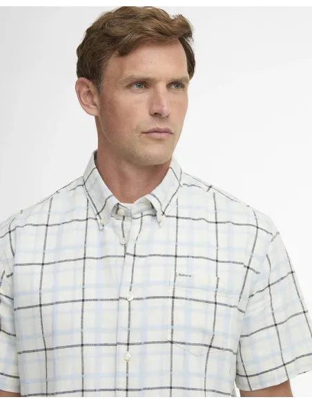 Camisa Barbour Glover Linen Blend Manga Corta