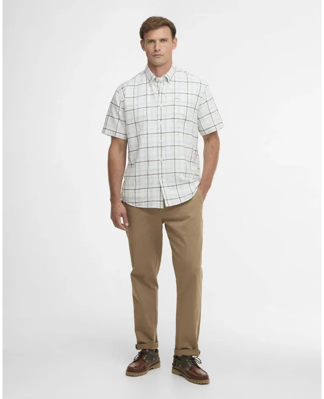 Camisa Barbour Glover Linen Blend Manga Corta