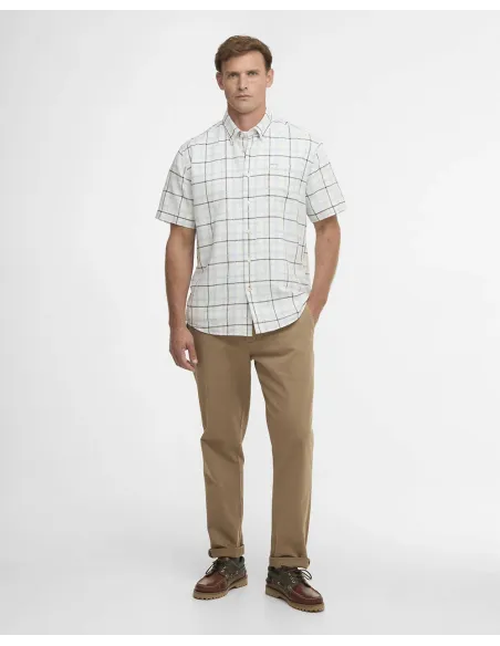 Camisa Barbour Glover Linen Blend Manga Corta