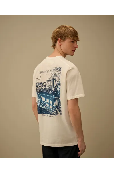 Camiseta C.P. Company de Manga Corta y Logo